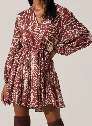 Marisa Belted Print Dress