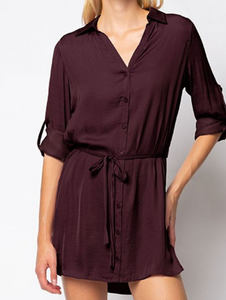 Shelby Tie Waist Shirt Dress