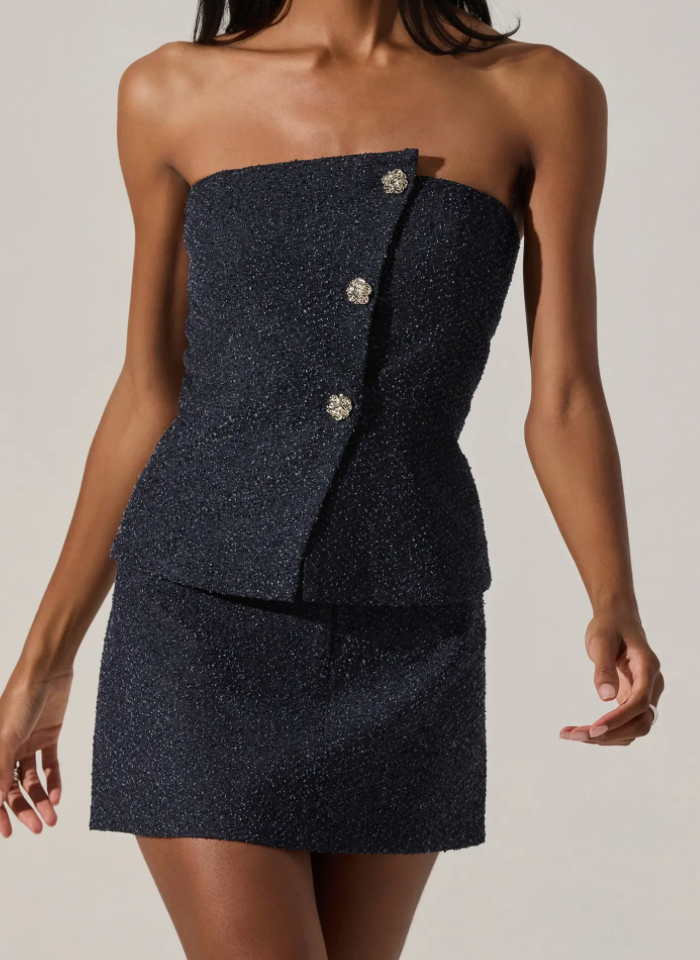 Milani Texture Tailored Skirt Set