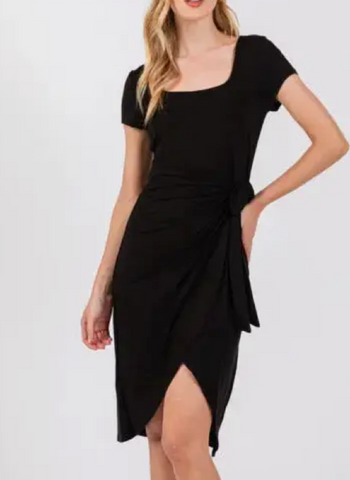 Eva Tie Side Short Sleeve Dress