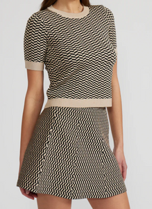 Jensen Abstract Knit Skirt Set