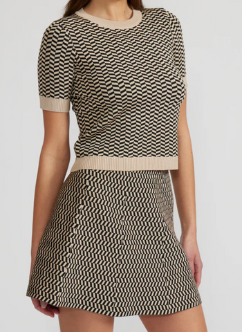 Jensen Abstract Knit Skirt Set