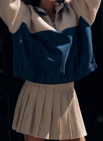 Blair Faux Suede Pleated Skirt