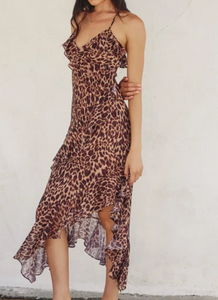 Raven Ruffle Leopard Print