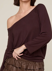 Ava Off Shoulder LS Top