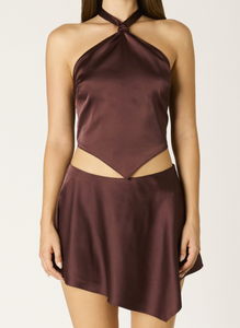 Ivana Satin Skirt Top Set
