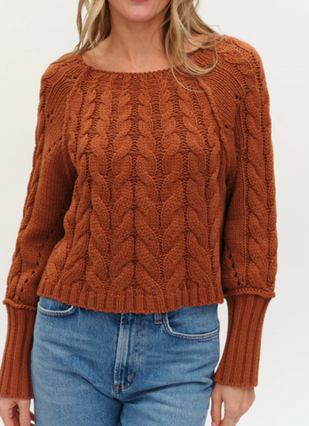 Sage Cable Knit Sweater