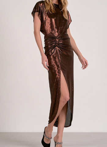 Sheila Metallic Midi Dress