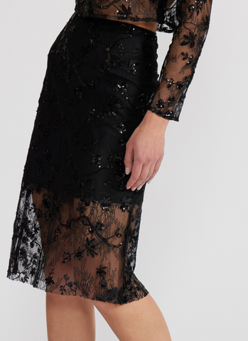 Helena Sequin Lace Skirt
