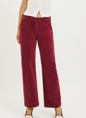 Taylor Mid Rise Corduroy Pants