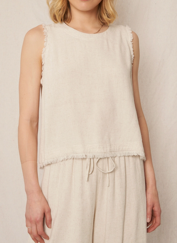 Tia Fray Detail Pants Set