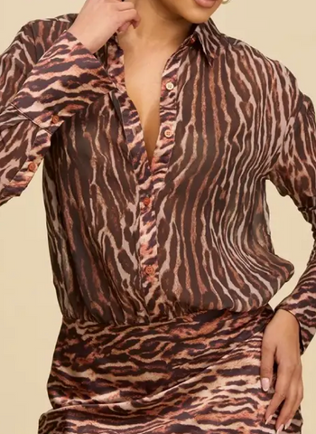 Leo Leopard Shirt Dress