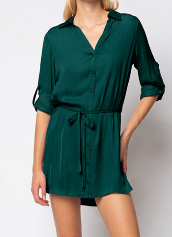 Shelby Tie Waist Shirt Dress