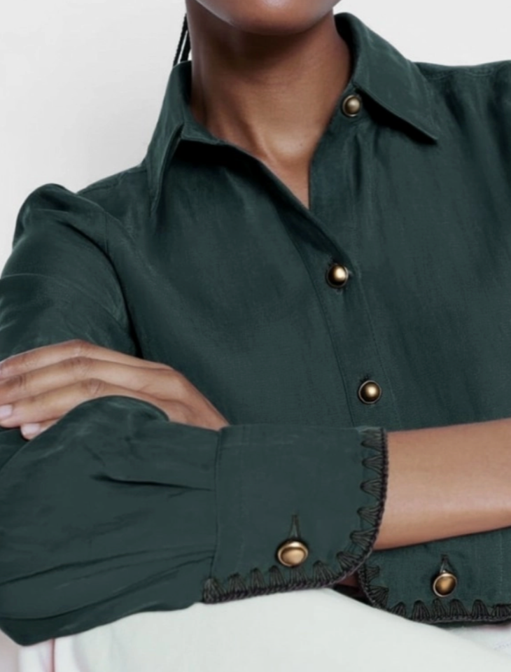 Alia Button Down Stitch Top