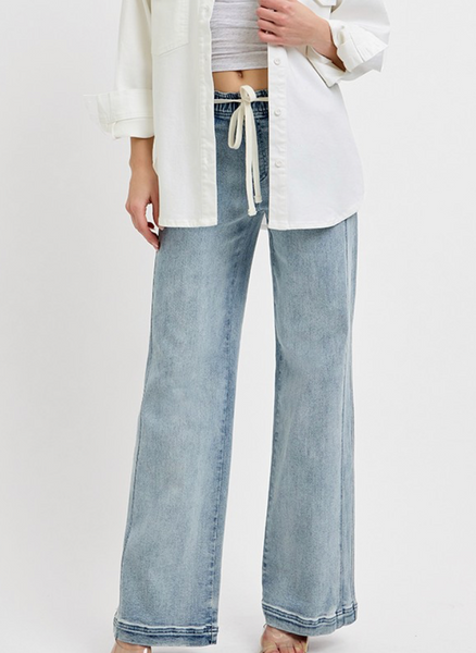 Jess Drawstring Pull On Jeans
