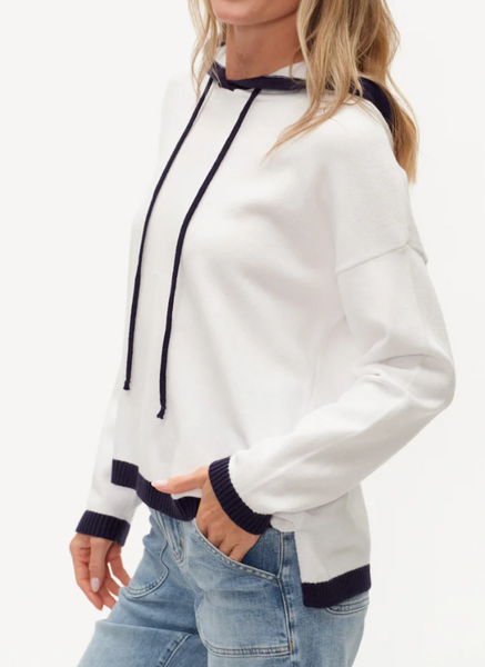 Knit  Color Block Hoodie