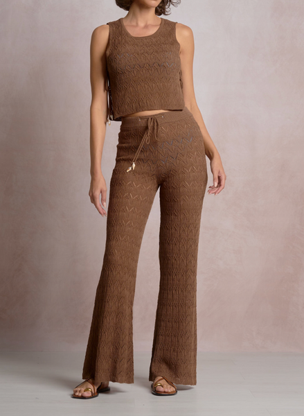 Carla Crochet Knit Top/Pants Set