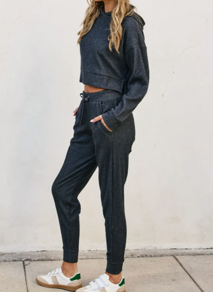 Tessa  Rib Hoodie Set