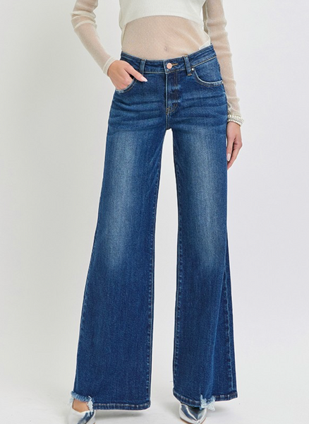 Jaden Mid Rise Wide Leg Jeans
