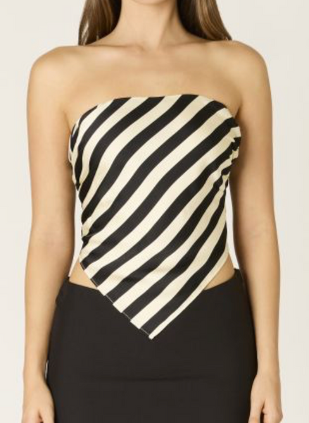 Tia Scarf Stipe Top