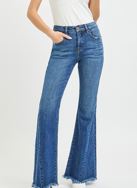 Avery Mid Rise Seam Detailing Jeans