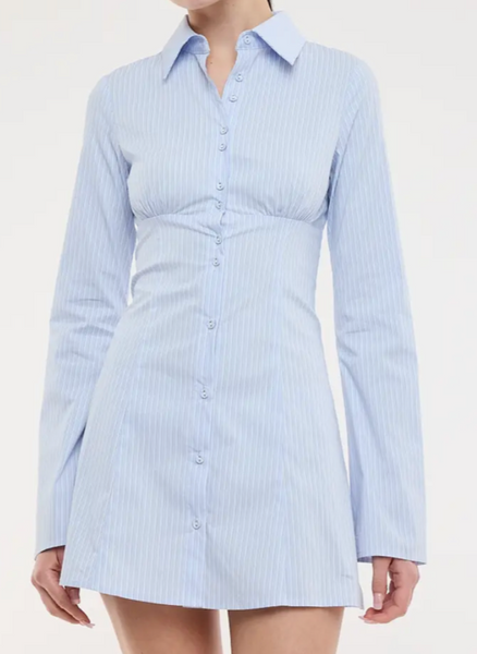 Evana  Stripe Shirt Dress