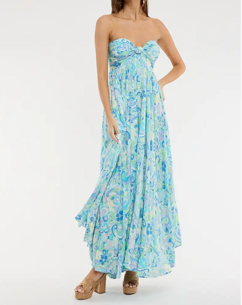 Belinda Strapless Floral Maxi Dress