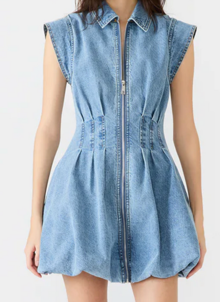 Dakota Denim Bubble Hem Dress
