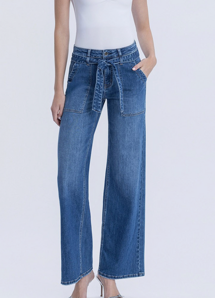 Hope Tie Waist Straight Leg Jeans