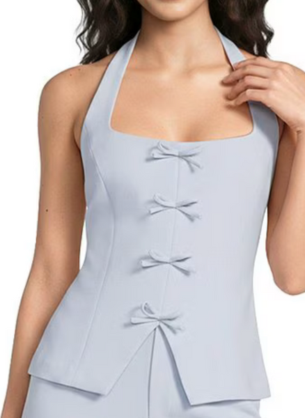 Bowie  Bow Detail Vest/Pants Set