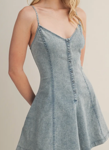 Evie Denim Romper