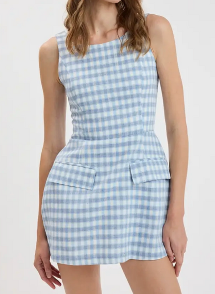 Aria Plaid Mini Dress/Romper