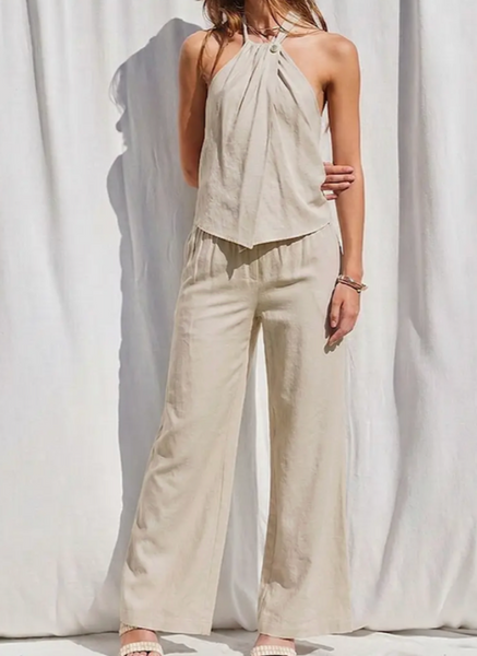 Selina Halter Neck Top Pants Set