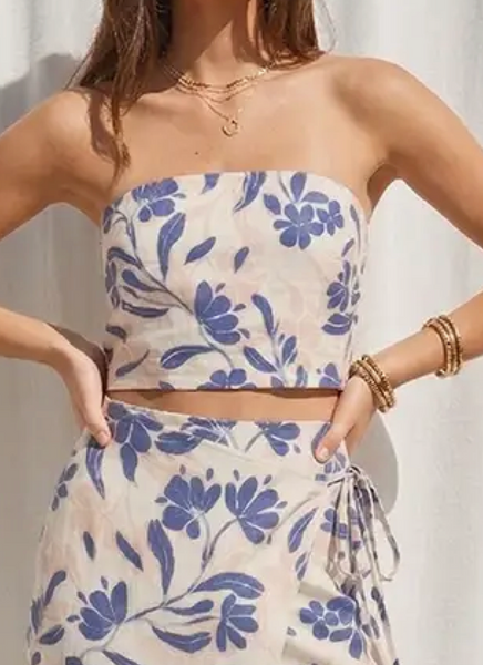 Eva Cutout Strapless Dress