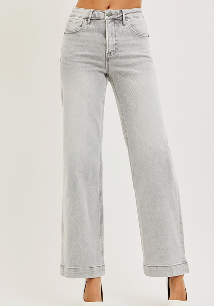 Raya Highrise Ankle Wide Leg Jeans