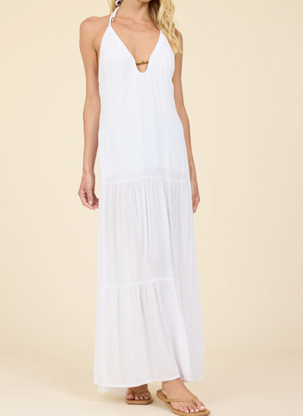 Willow Gold Detail Halter Neck Maxi Dress