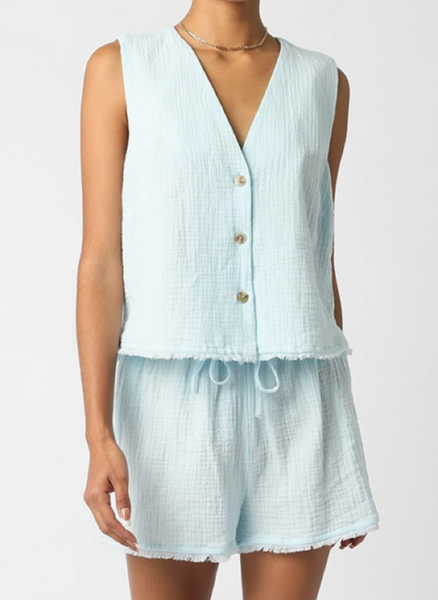 Cassie Cotton Vest/Shorts Set