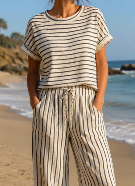 Sadie Stripe Pants Set
