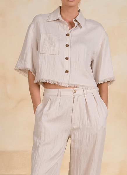Jada Button Down Top/Pants Set