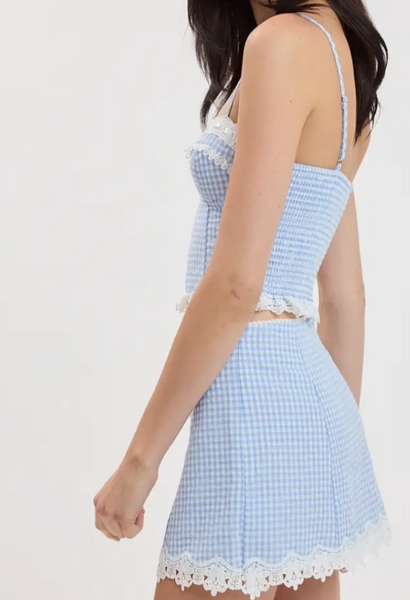 Cameron Checkered Skirt Set
