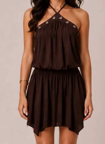Lena Grommet Detail Dress