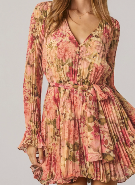Zoey Plisse Floral Romper