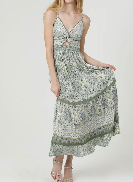 Lana Print Twist Front Dress