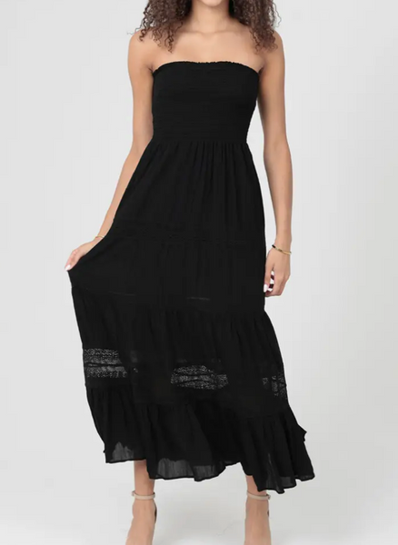 Lindsay Strapless Smock Maxi Dress