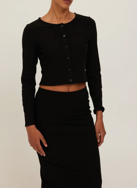 Cindy Rib Midi Skirt Button Down Set