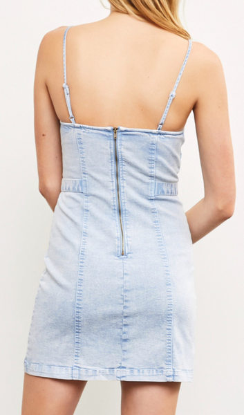 Lennie Spaghetti Denim Dress