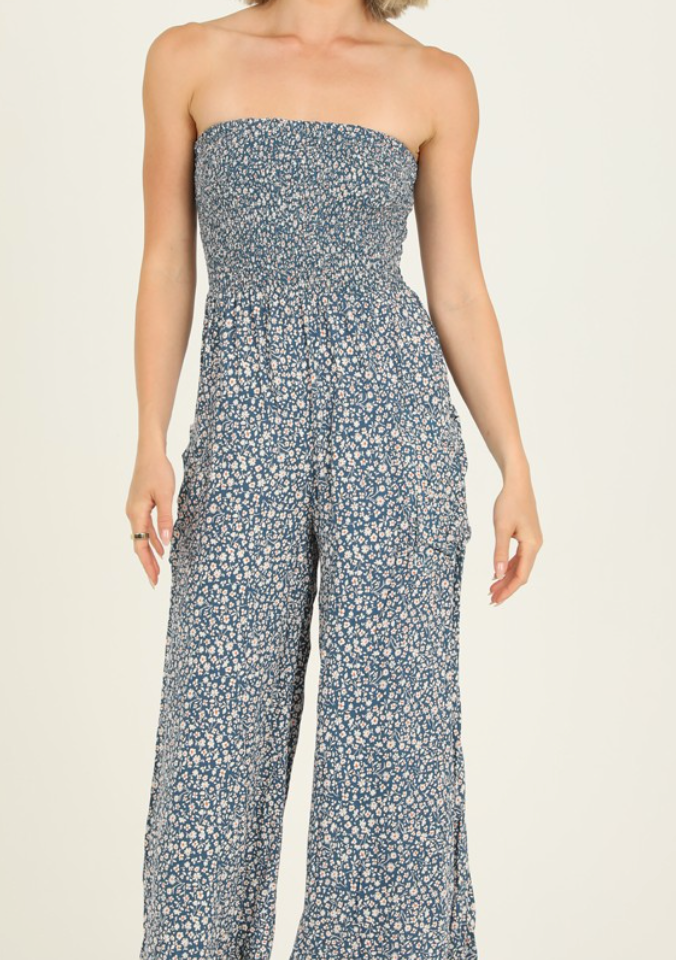 Daisy Strapless Smock Jumpsuit