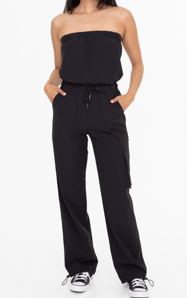 Kally Cargo Strapless Jumpsuit