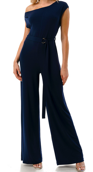 Noelle Off Shoulder Wide Leg Jumpsuit