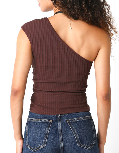 Demi Rib One Shoulder Top